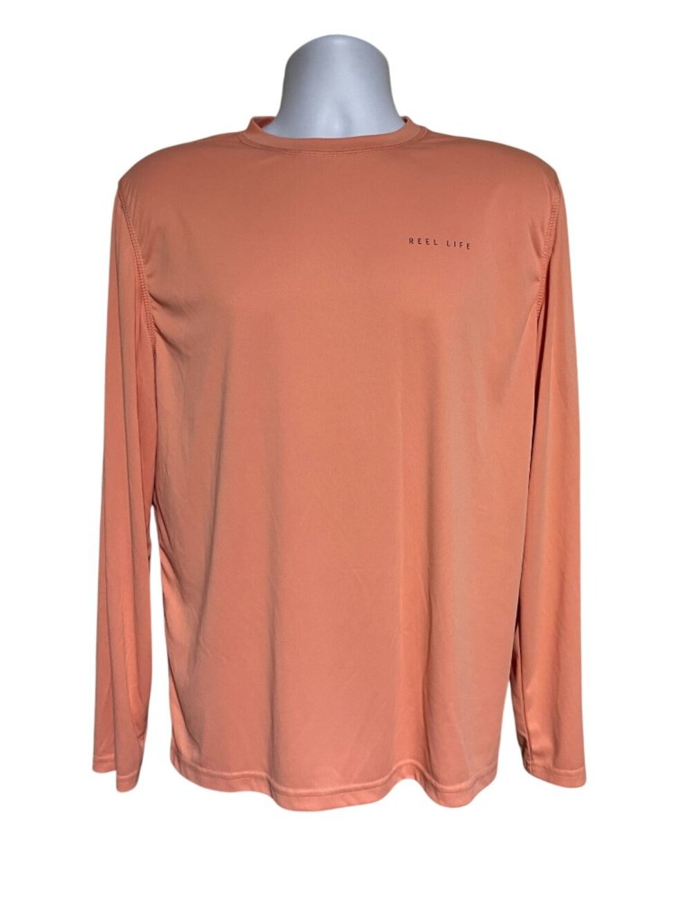 Reel Life Coral Long Sleeve Shirt Crab Print Mens M Performance Wear Athleisure